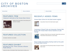 Tablet Screenshot of cityofbostonarchives.omeka.net