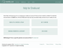 Tablet Screenshot of info.omeka.net